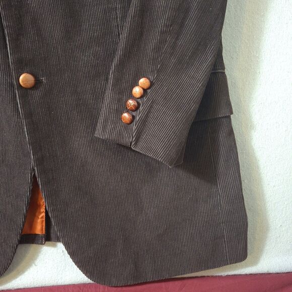 Tommy Hilfiger Corduroy Sport Coat Blazer Men’s 42R Espresso Brown Jacket - Picture 4 of 16